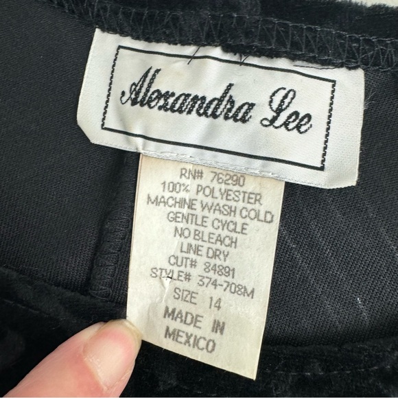 Alexandra Lee Vintage Maxi Dress Black Velvet Velour Size 14. Fits like a 12 - Picture 5 of 7